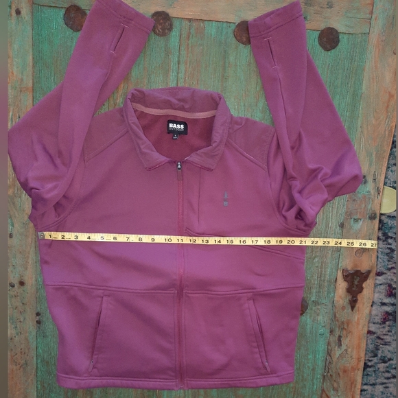 Bass Outdoor Womens Palmetto Full Zip Lightweight Fleece coat large EUC - Picture 10 of 11
